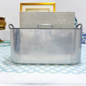 Tournus 3-Pc Fish Poacher Roaster Steamer & Insert Aluminium France Vintage